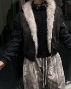 Vintage Distressed Hooded Jacket