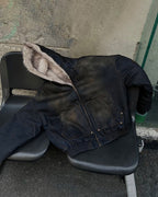 Vintage Distressed Hooded Jacket