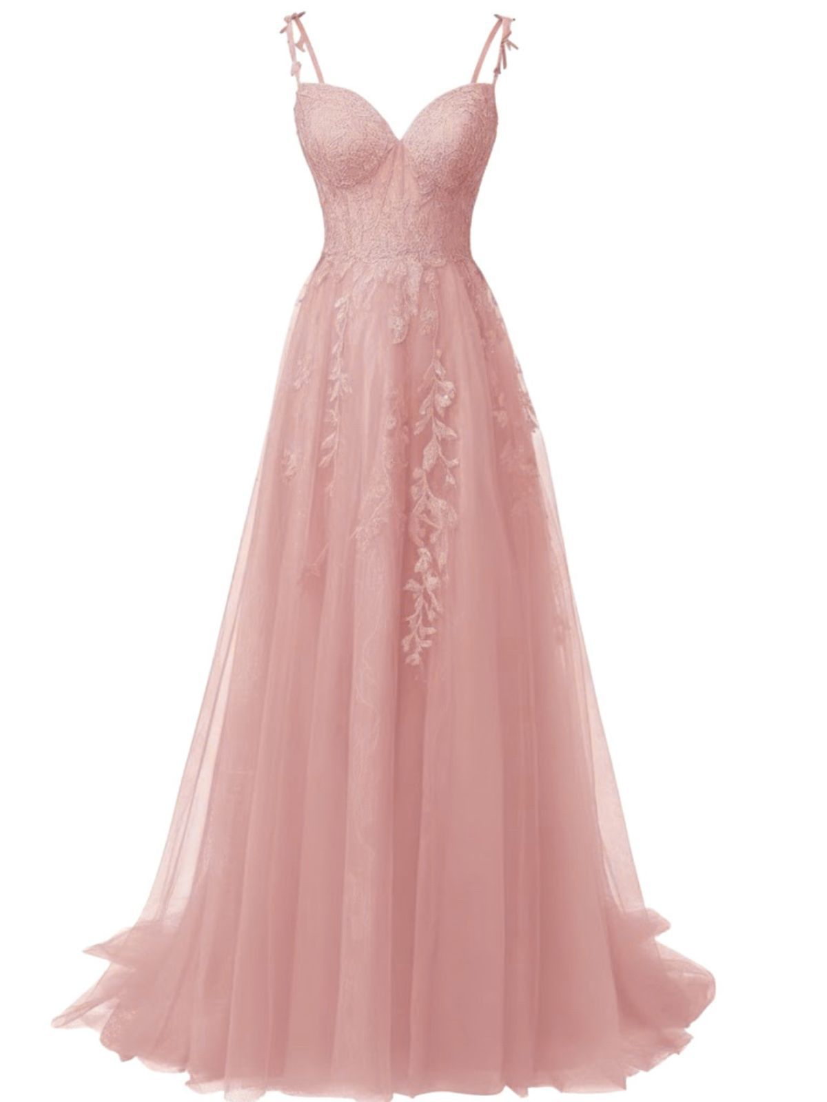Green 1930s Spaghetti Strap Lace Tulle Maxi Dress