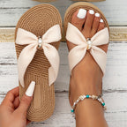 Boho Beaded Summer Slide Sandals