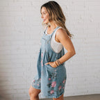 Vintage Floral Printed Denim Jumpsuit🌸