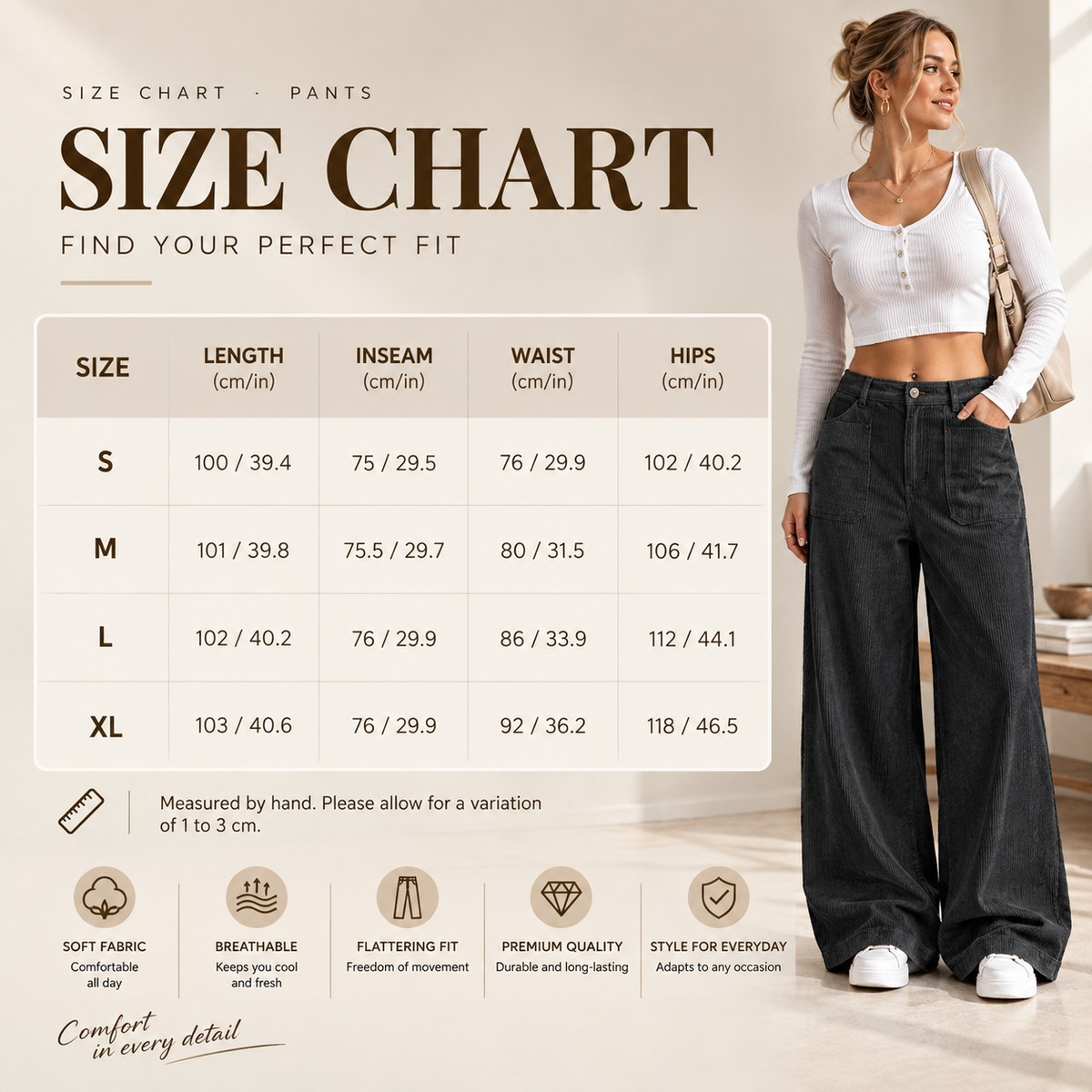 Relaxed Wide-Leg Casual Pants for Women