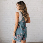 Vintage Floral Printed Denim Jumpsuit🌸