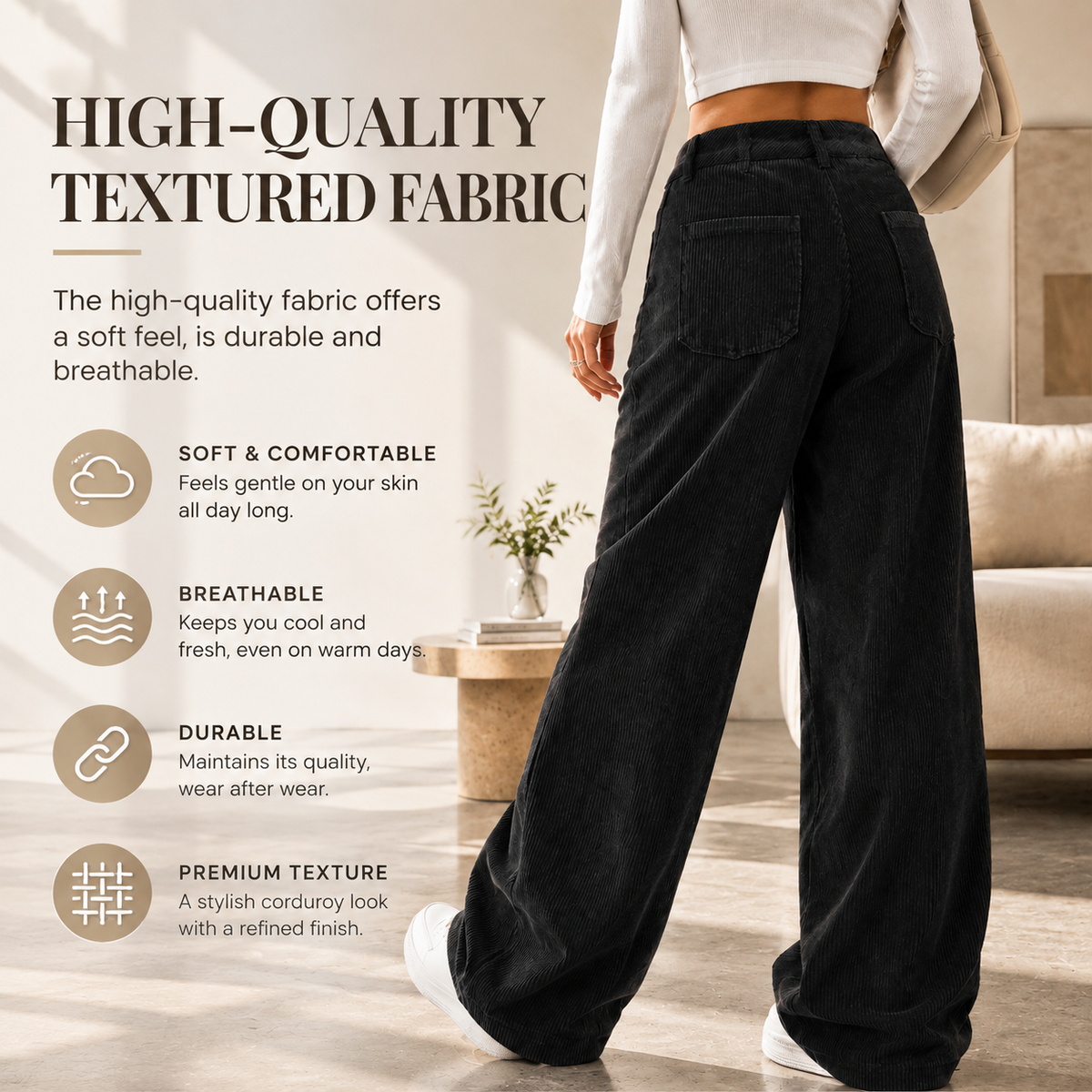 Relaxed Wide-Leg Casual Pants for Women
