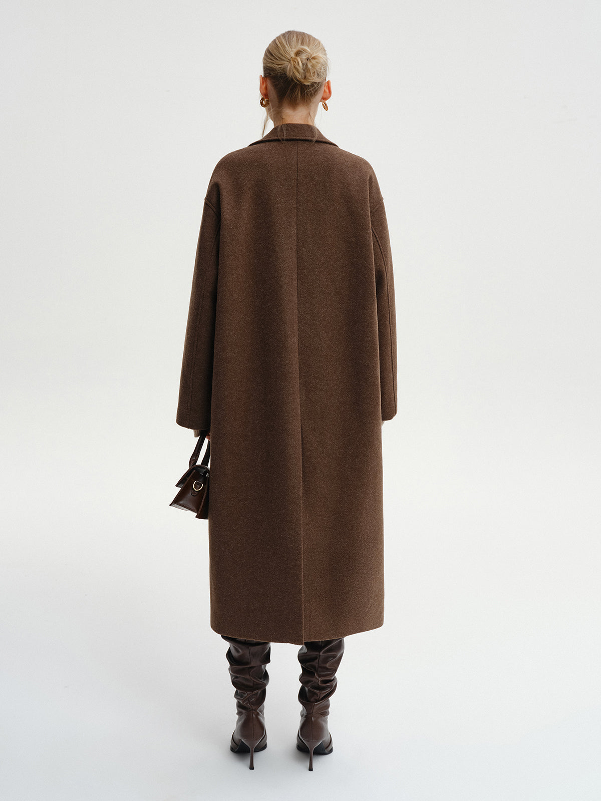 Oversized Tweed Long Coat
