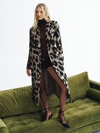 Upgraded | Leopard Print Wool-Blend Double-Breasted Coat