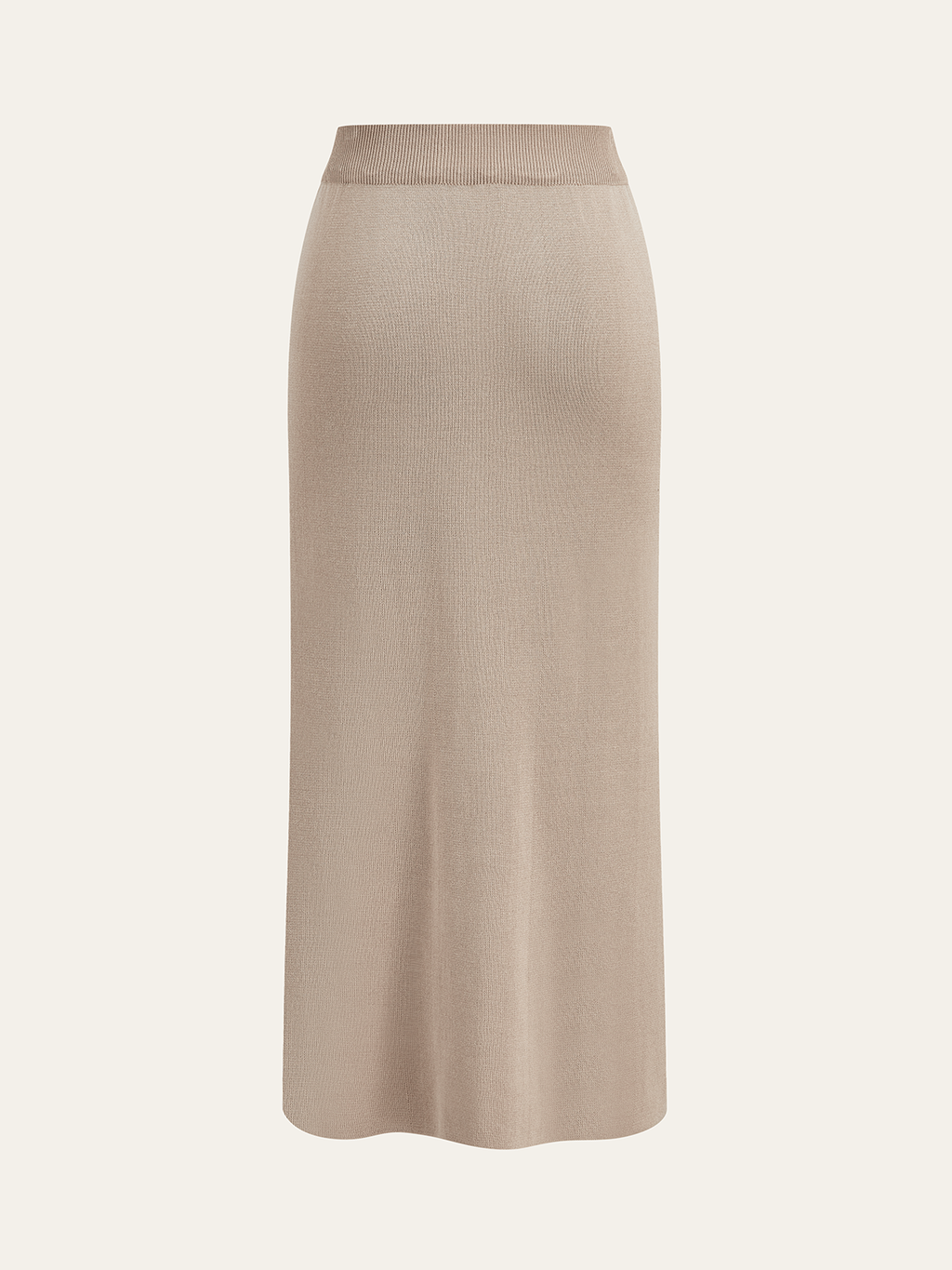Metal Button Collared Cardigan and Midi Skirt Set