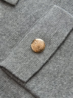 Metal Button Knit Two Piece Skirt Set