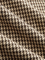 Houndstooth Double‑Breasted Trench Jacket