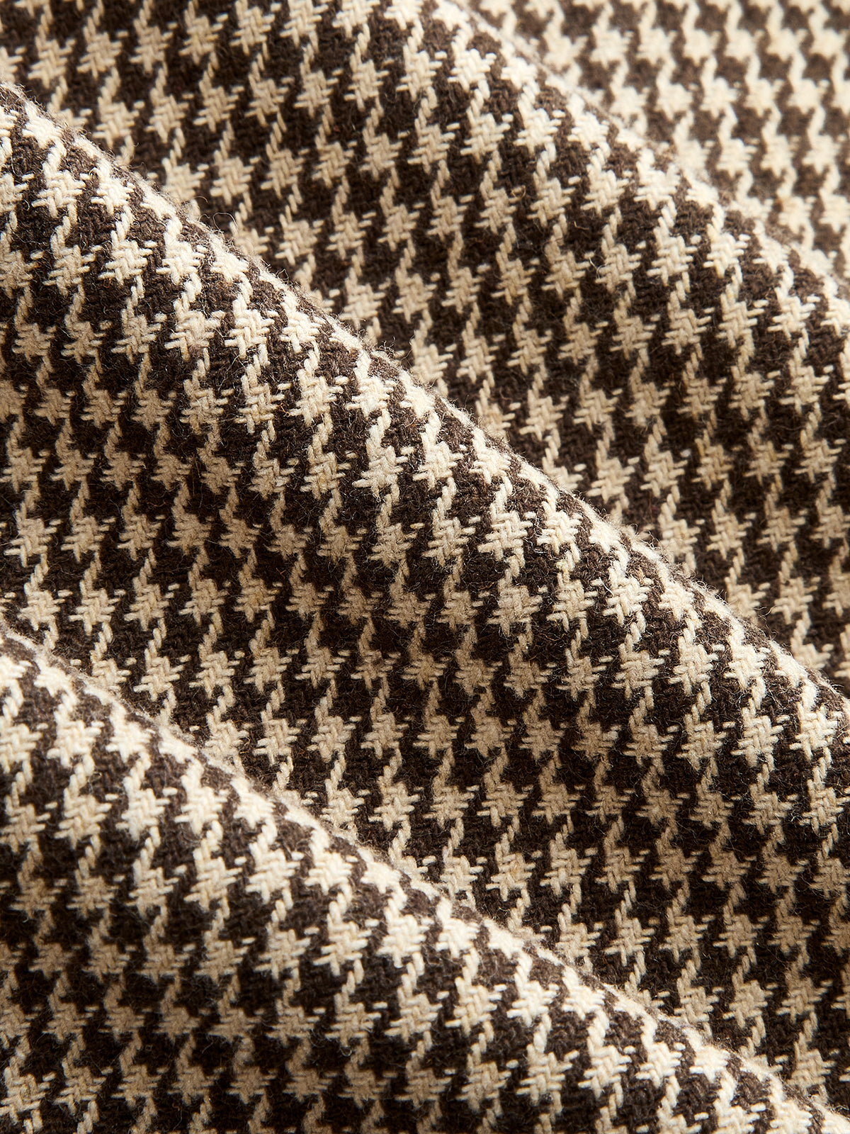 Houndstooth Double‑Breasted Trench Jacket
