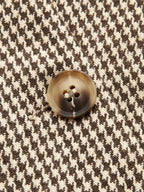 Houndstooth Double‑Breasted Trench Jacket