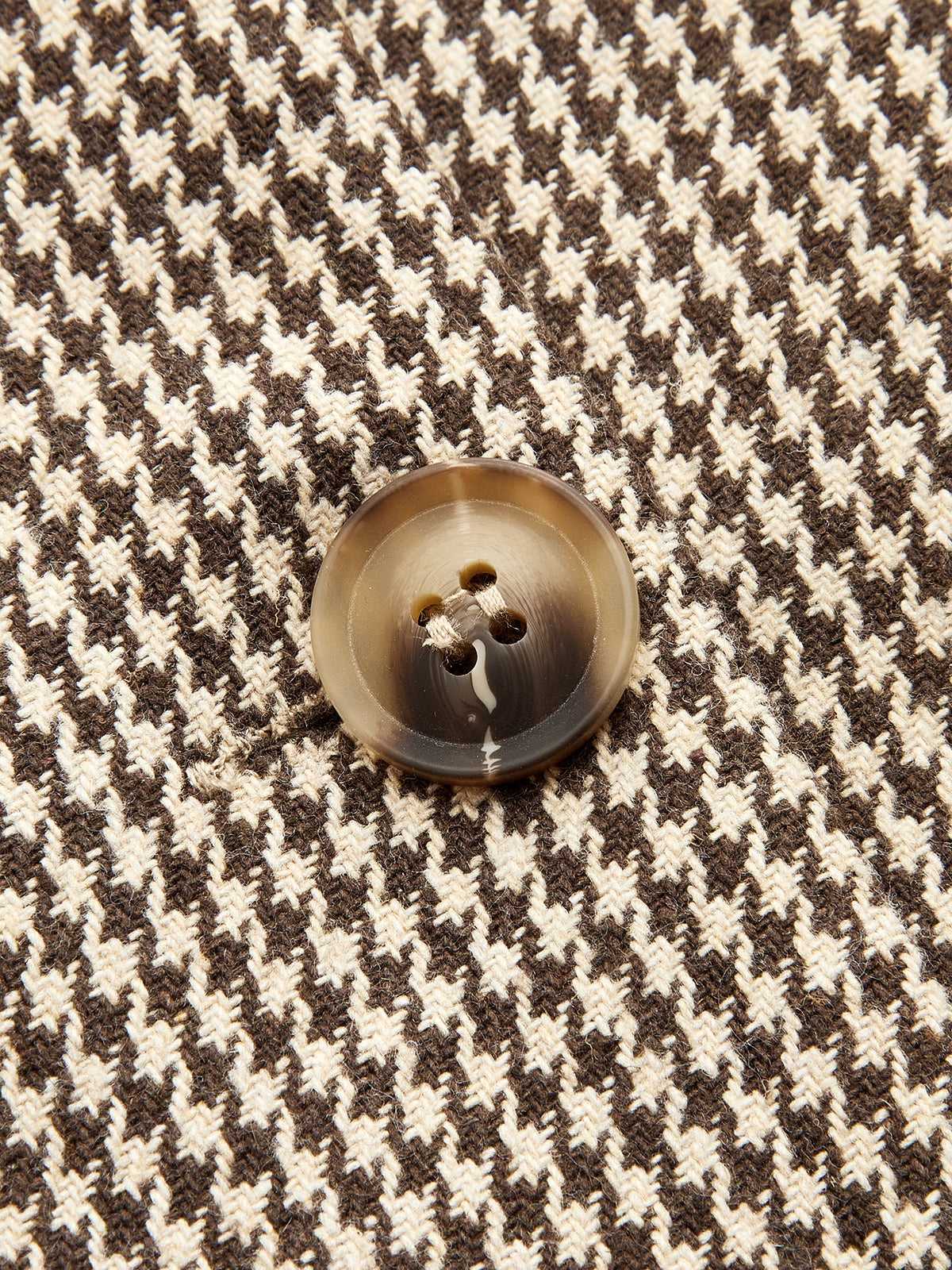 Houndstooth Double‑Breasted Trench Jacket