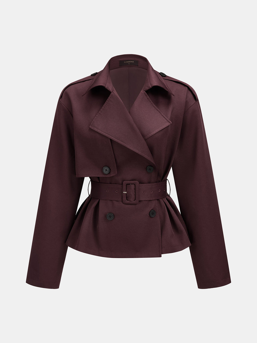 ‌Loose‌ Double‑Breasted Belted Trench Jacket