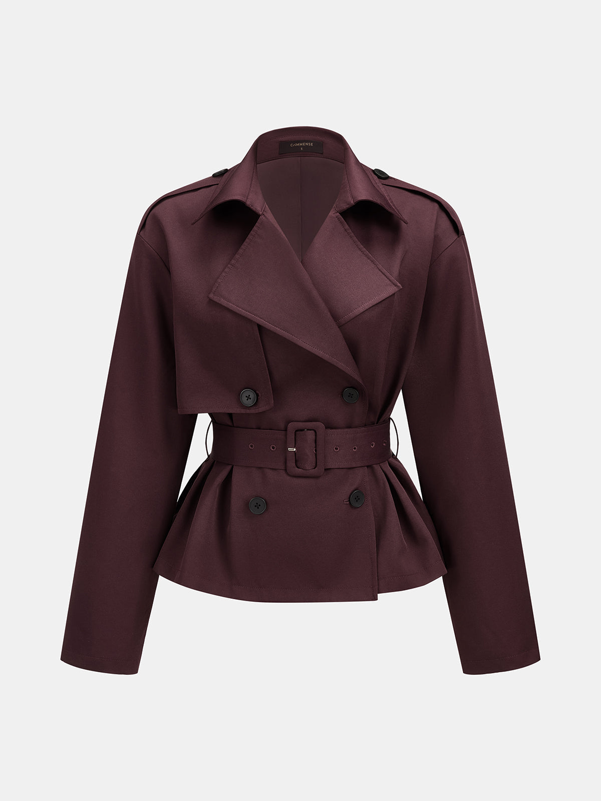 ‌Loose‌ Double‑Breasted Belted Trench Jacket