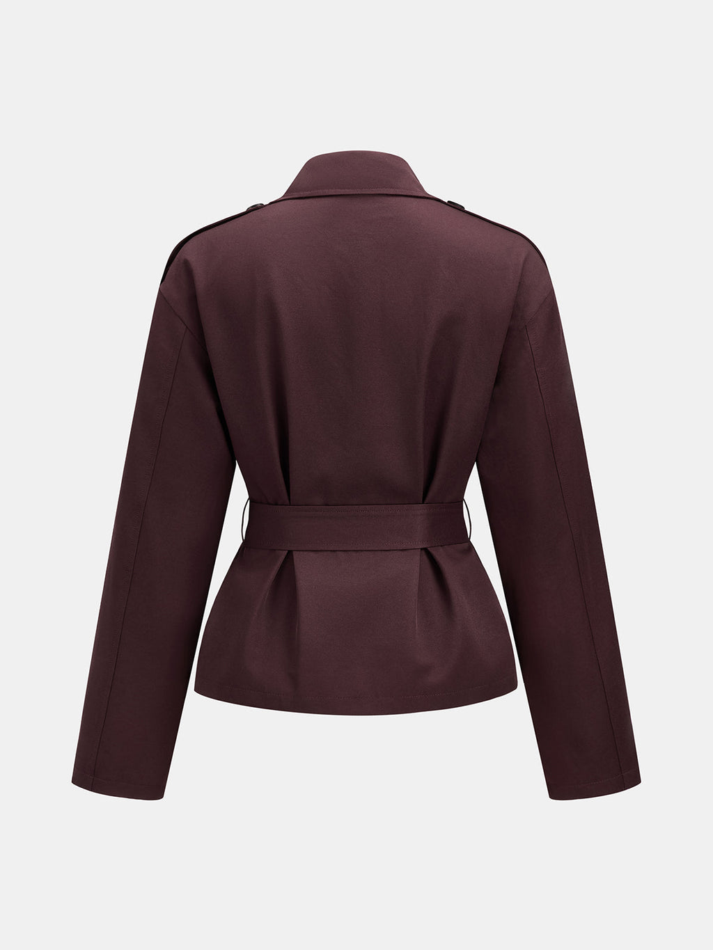 ‌Loose‌ Double‑Breasted Belted Trench Jacket