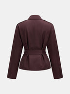 ‌Loose‌ Double‑Breasted Belted Trench Jacket