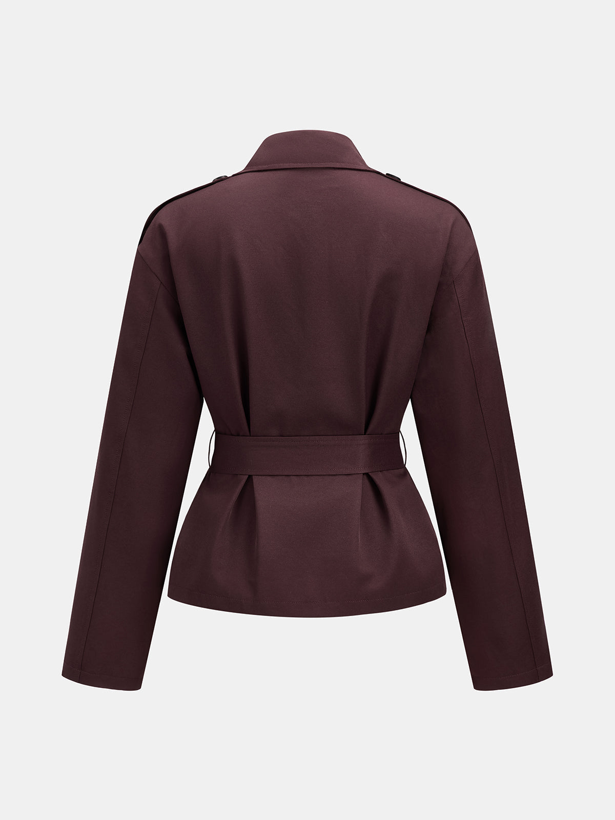 ‌Loose‌ Double‑Breasted Belted Trench Jacket