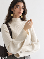 Minimalist Plain Ribbed Sweater