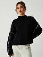 Shift The Focus Oversized Mock Neck Sweater