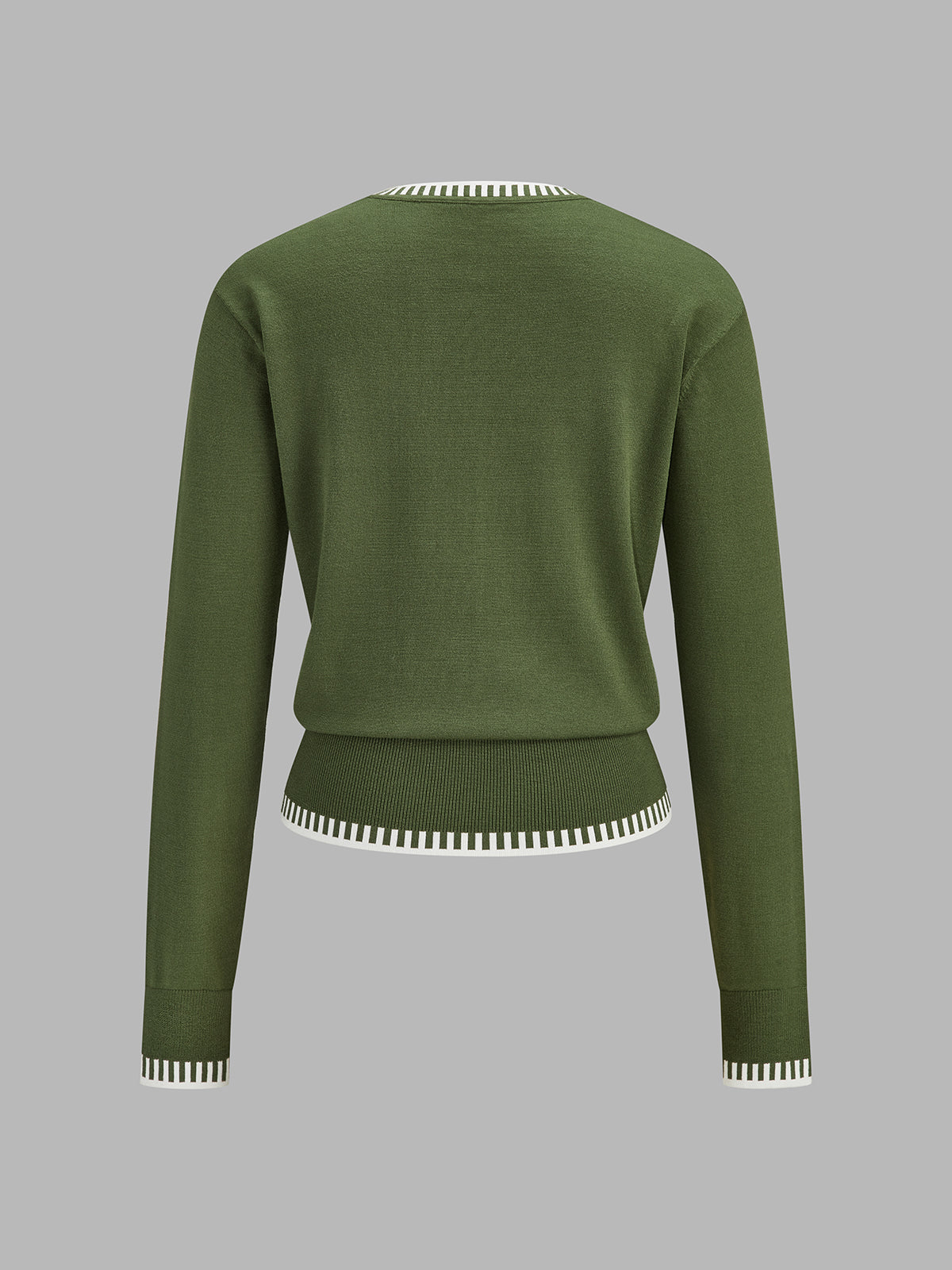 Contrast Trim Knit Sweater