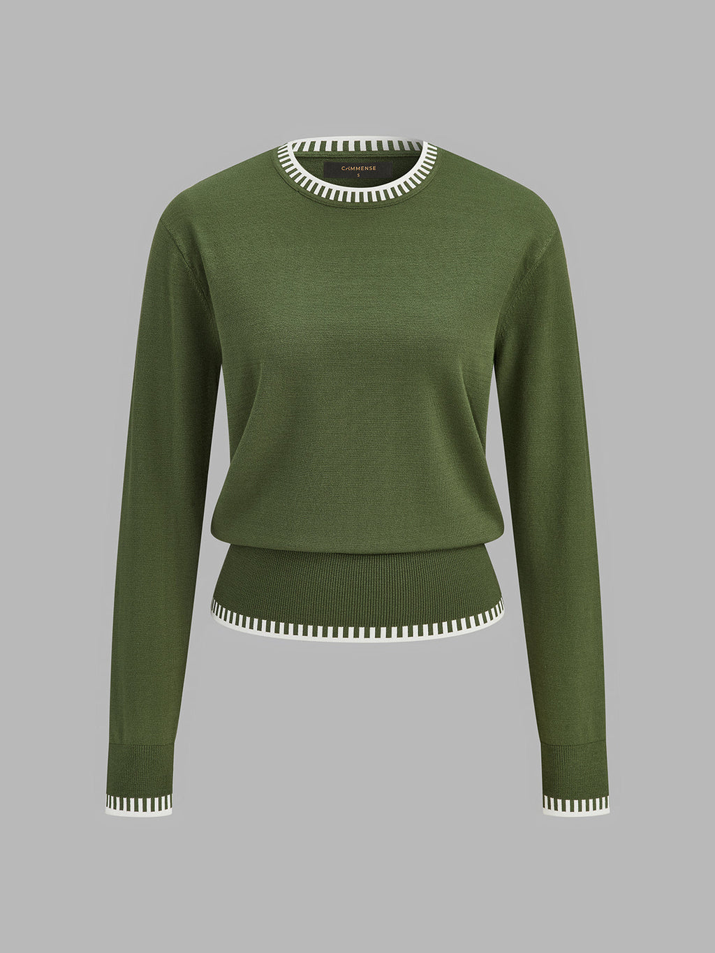 Contrast Trim Knit Sweater