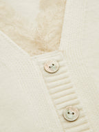 Lace Trim V-Neck Knit Sweater