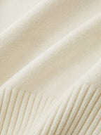 Lace Trim V-Neck Knit Sweater