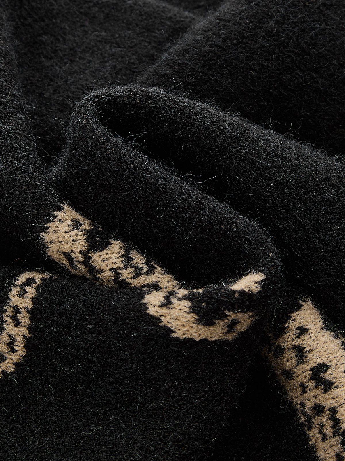 Leopard Jacquard V Neck Knit Cardigan