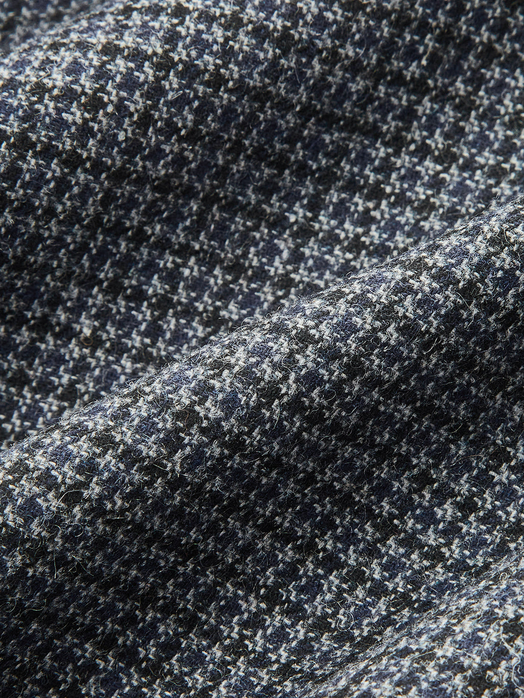 Corduroy Collar Houndstooth Wool Blend Jacket