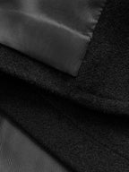 Double Breasted Wool Blend Cape Coat