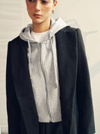 Detachable Hood Midi Long Coat