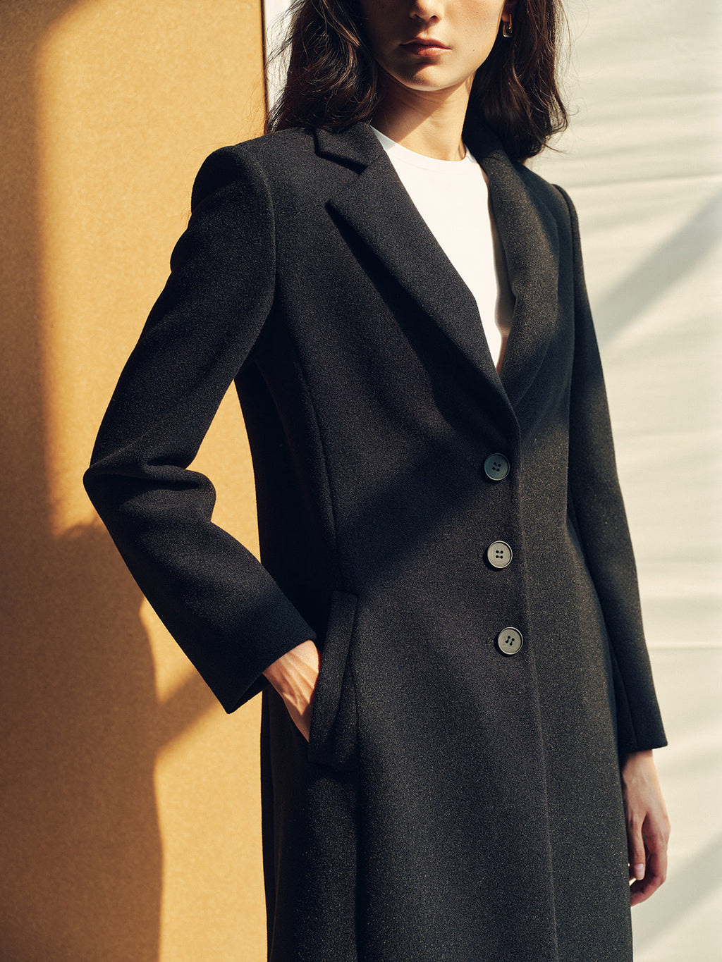 Detachable Hood Midi Long Coat