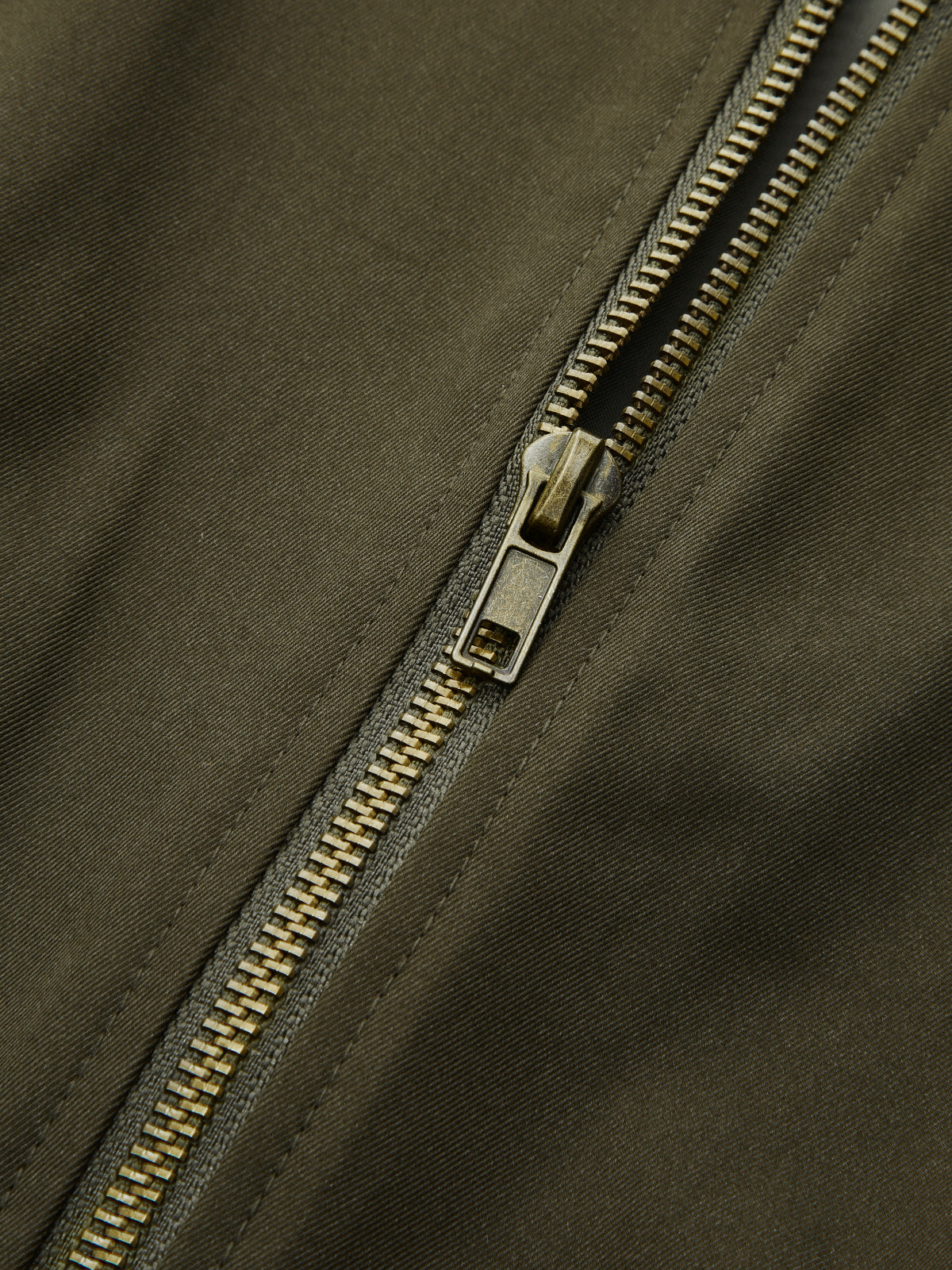 Corduroy Collar Zip Front Bomber Jacket