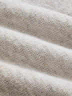 Scallop Trim Button Waist Wool Blend Sweater