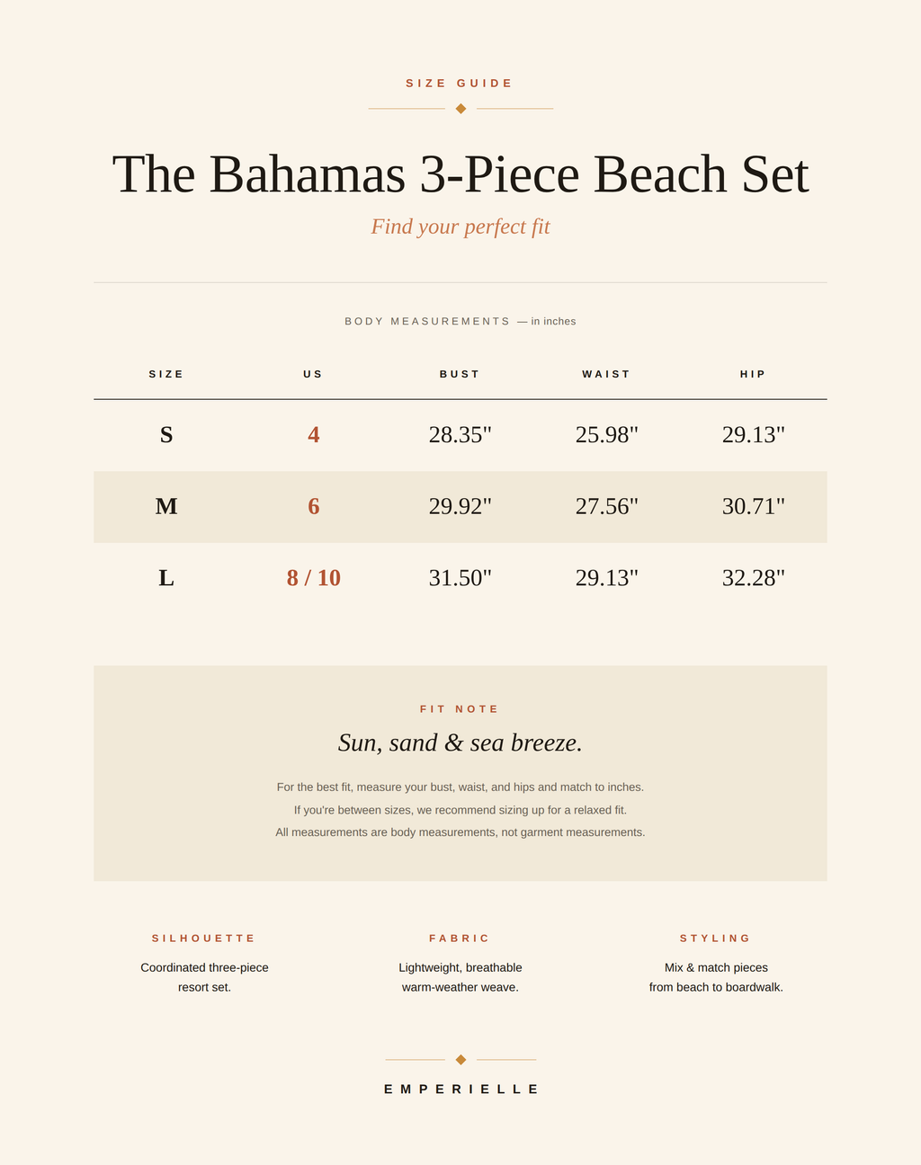 The Bahamas 3-Piece Beach Set