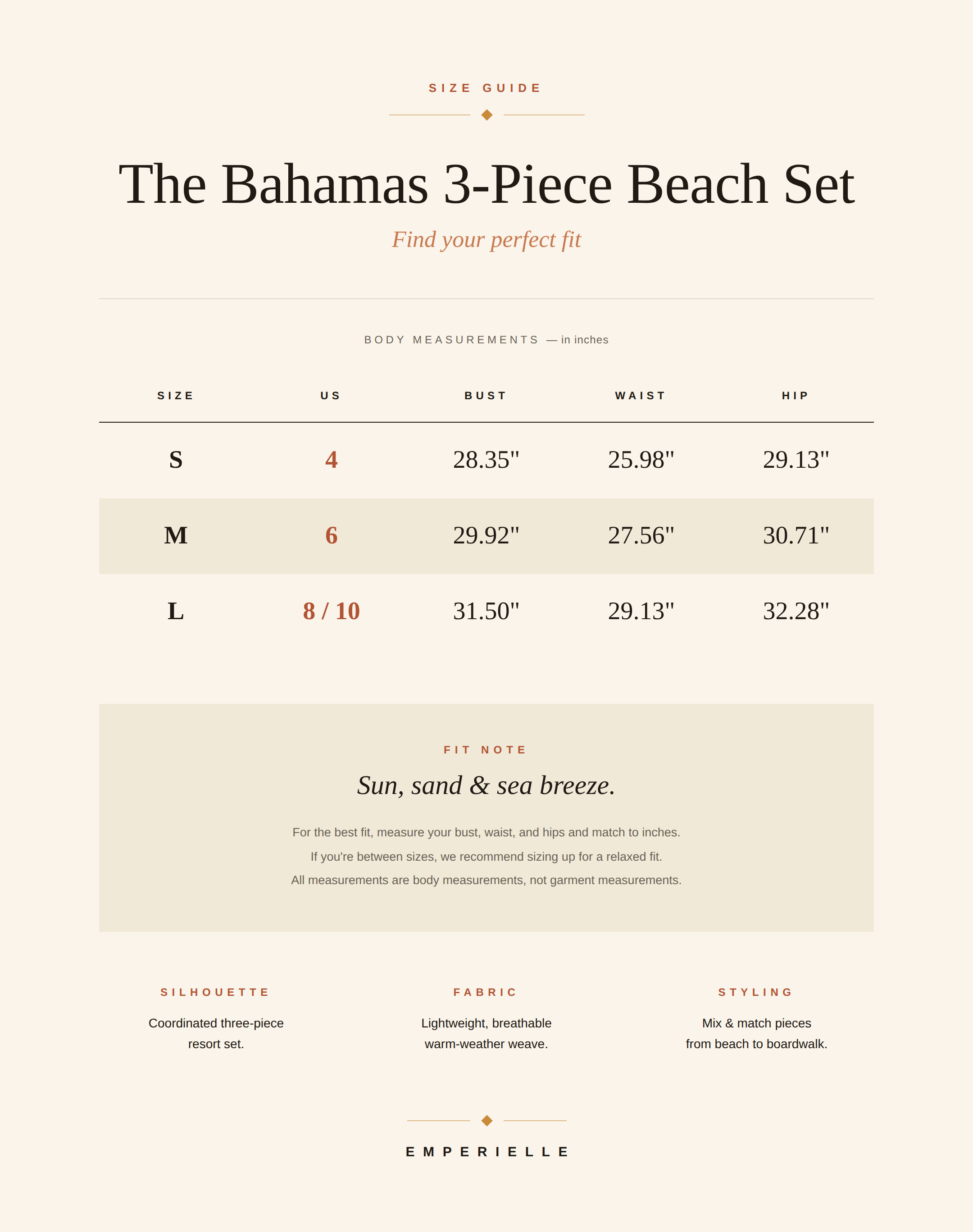 The Bahamas 3-Piece Beach Set