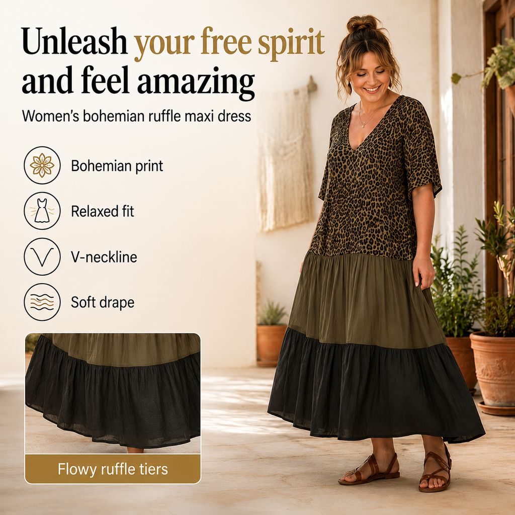 Elegant Bohemian Maxi Dress for Women