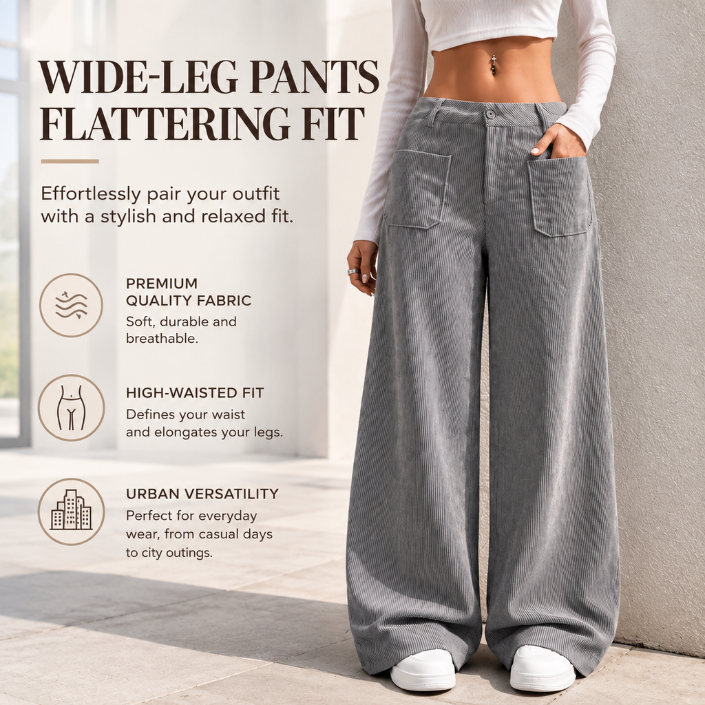 Relaxed Wide-Leg Casual Pants for Women