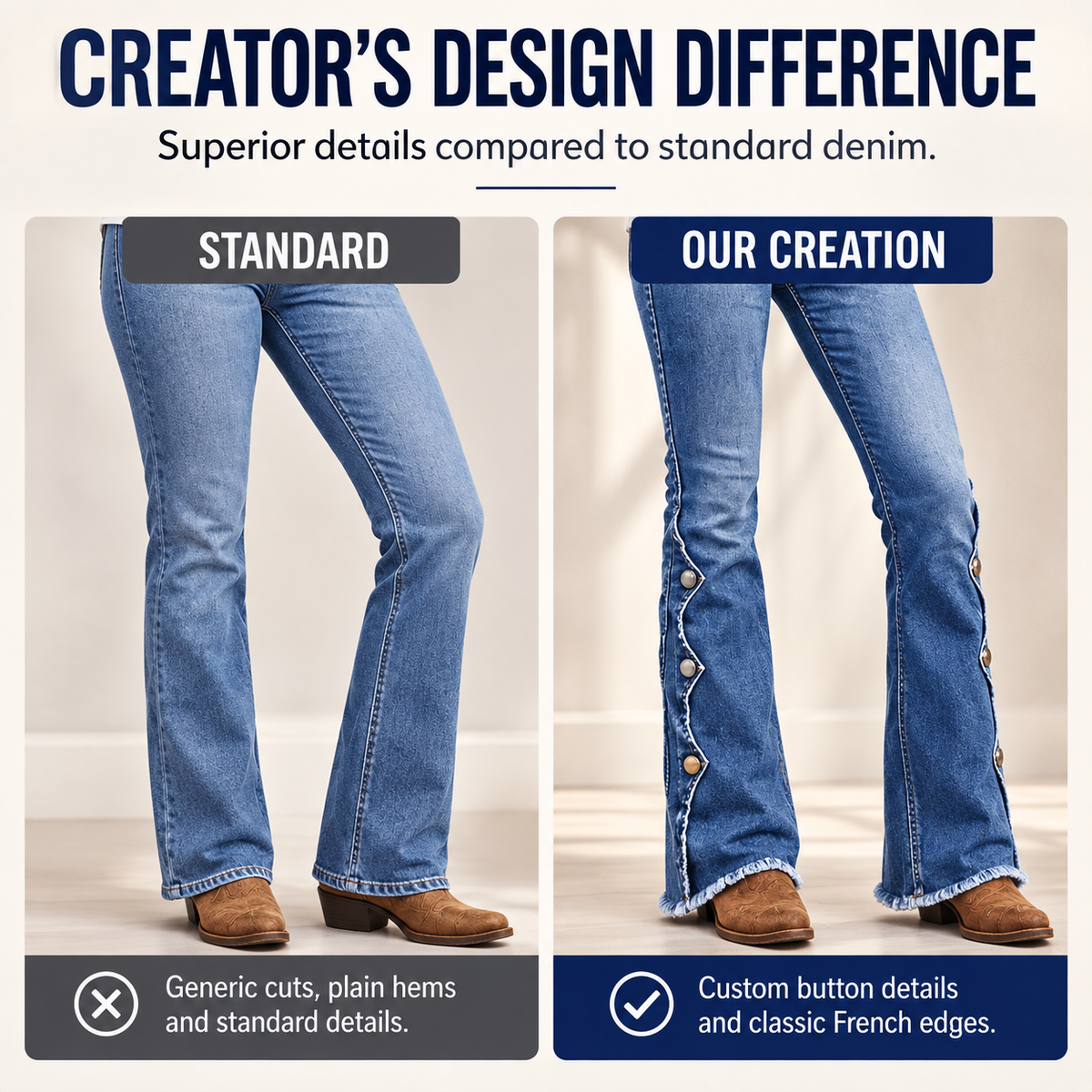 Women’s High-Waisted Washed Flare Jeans
