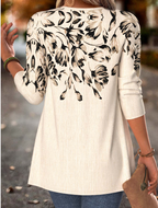 Floral Print Fake Two Piece Twinset