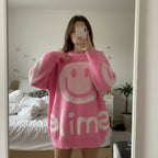 Oversized Fuzzy Smile Sweater