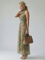 Mirelle™ Gathered Halter Midi Dress