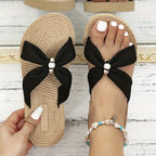 Boho Beaded Summer Slide Sandals