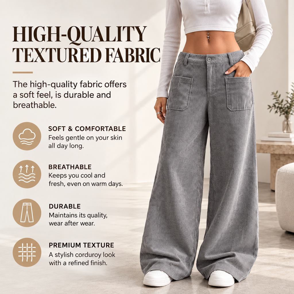 Relaxed Wide-Leg Casual Pants for Women