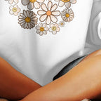 Retro Style Flower Graphic Sweatshirts