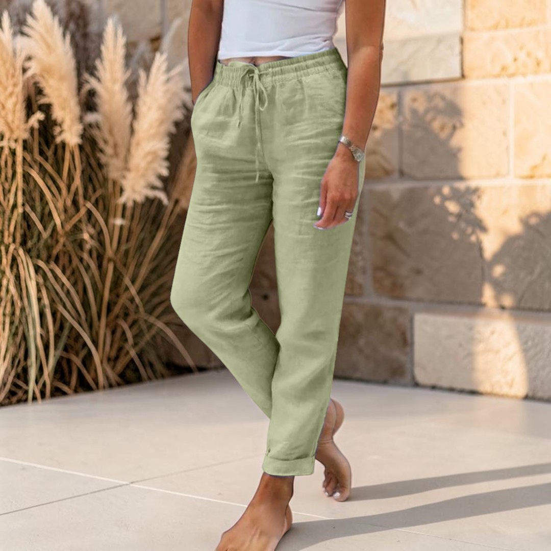 Verona Elastic Stretch Linen Pants