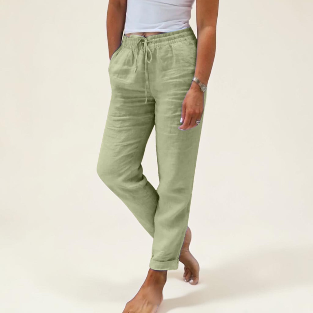 Verona Elastic Stretch Linen Pants