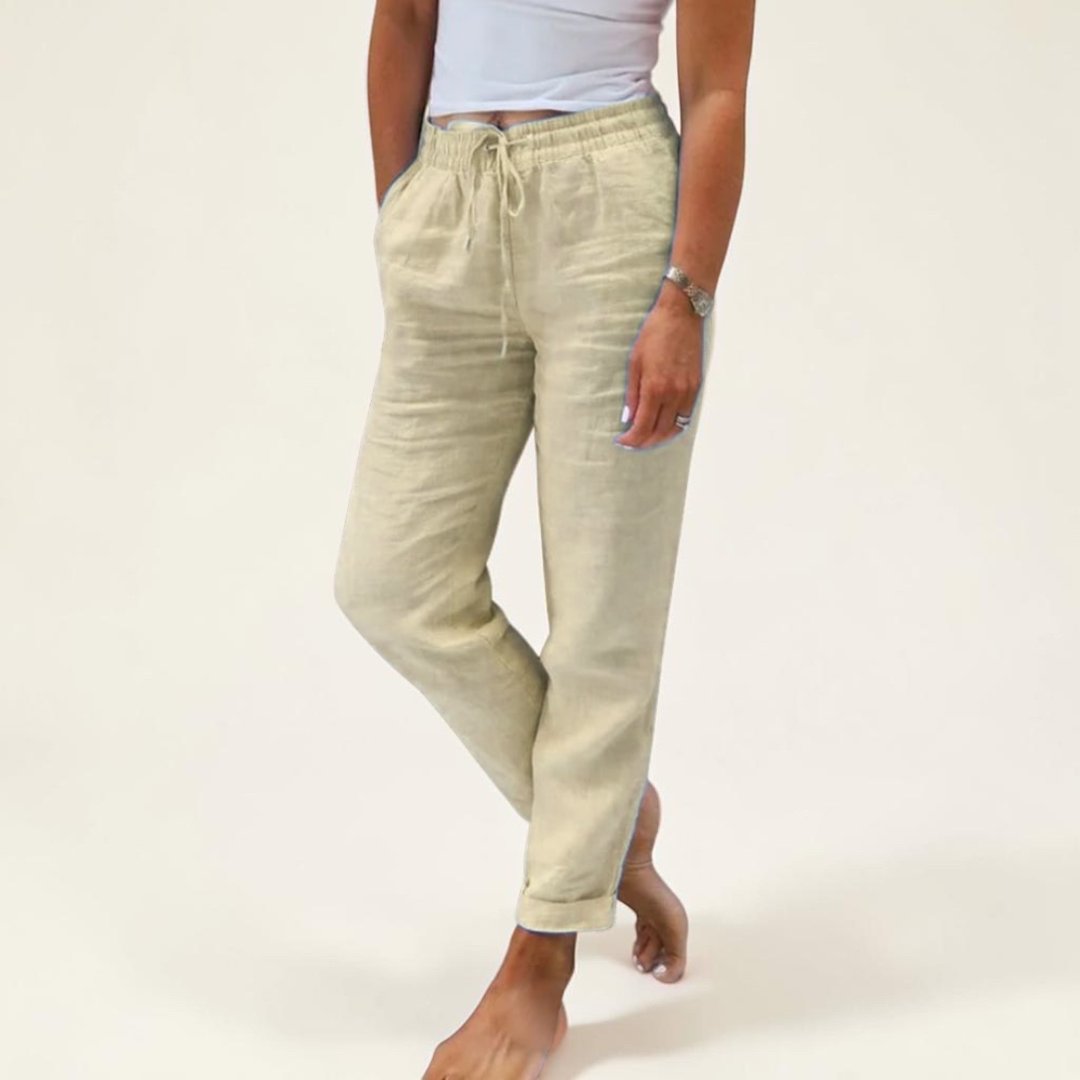 Verona Elastic Stretch Linen Pants