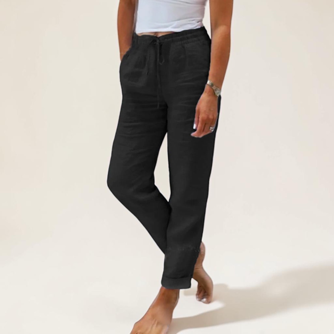 Verona Elastic Stretch Linen Pants