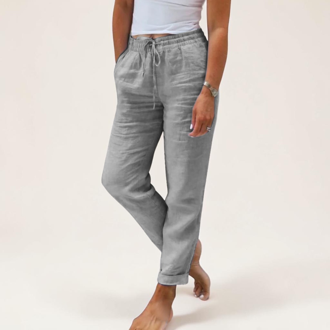 Verona Elastic Stretch Linen Pants